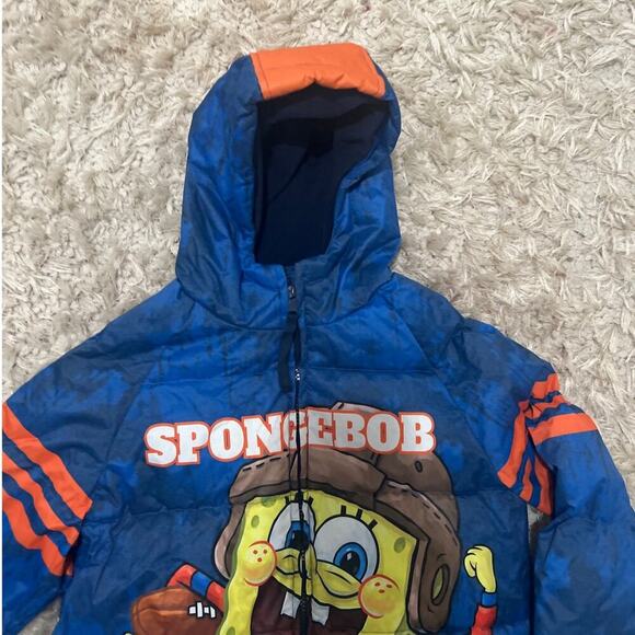˚₊‧꒰ა ☆ ໒꒱ ‧₊˚ Sponge Bob Jacket kids jacket size 10/12 - Picture 3 of 5